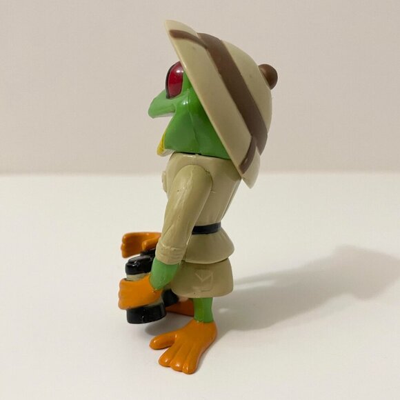 Rainforest Cafe Cha Cha Tree Frog PVC 3" Figure with Safari Outfit & Binoculars - Picture 3 of 11